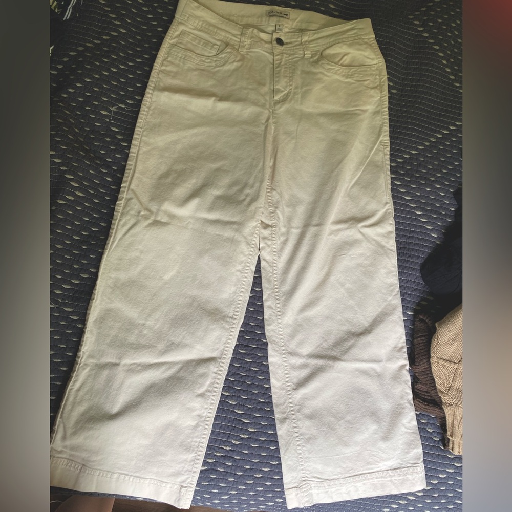 EUC Toad and co Cream Wide-Leg Pants